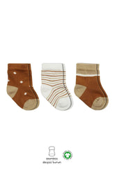 Nessiworld Bistyle 3-Pack Men's Combed Cotton Ankle Socks BS10111 Mustard